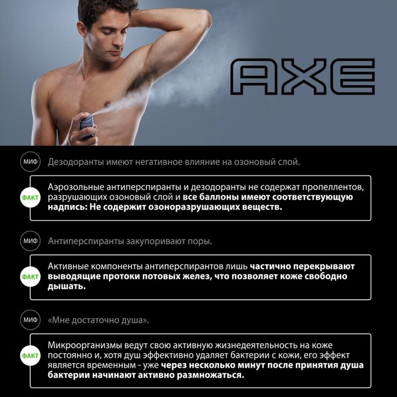 Антиперспирант аэрозольный AXE Anarchy 150 мл (0031101470) - Фото 8